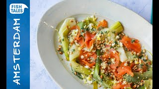 Braised leek with smoked SALMON | Bart van Olphen