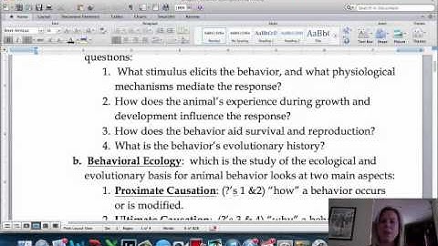 Animal Behavior Part I