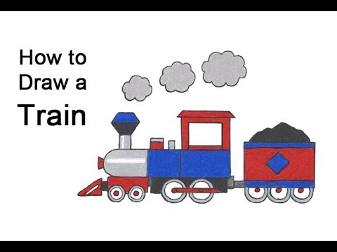 Train Drawing Tutorial - How to draw Train step by step