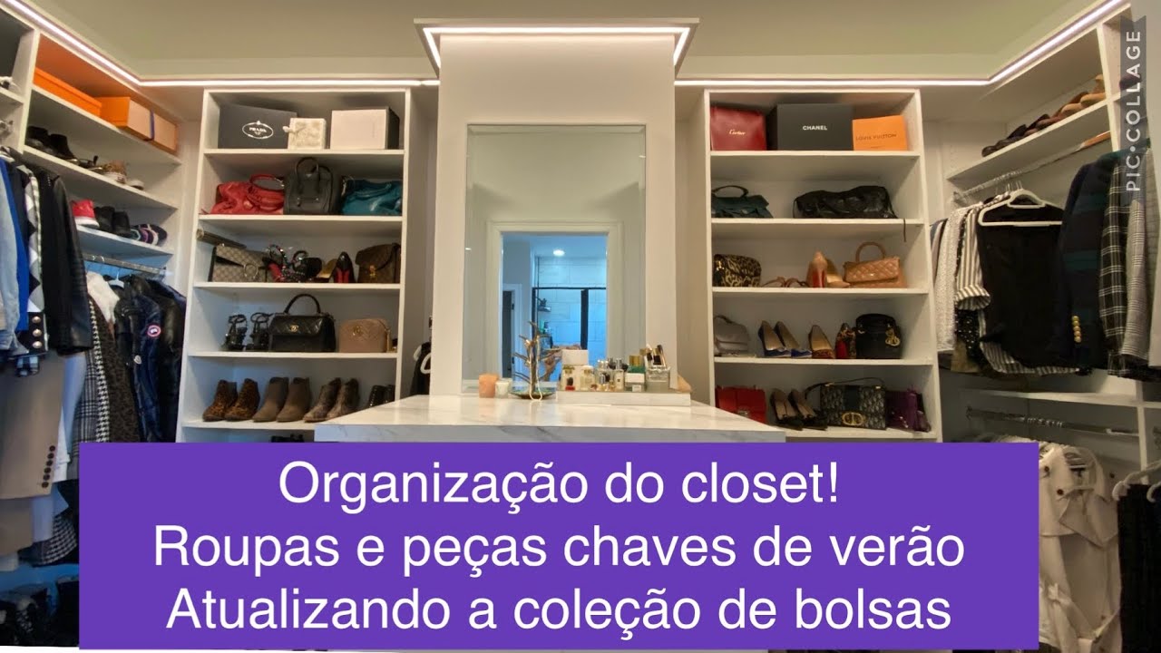 Organização do closet para roupas de verão! E as bolsas que vou vender