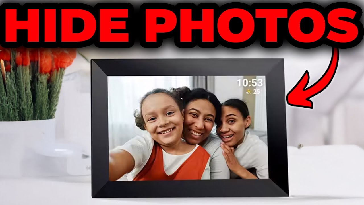 How To Hide Photos On Frameo Digital Frame - YouTube