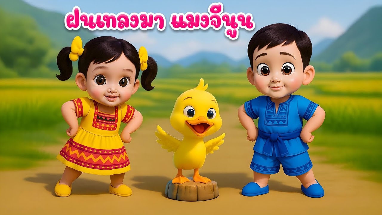 เพลงฝนเทลงมา แมงจีนูน ก๊าบ เป็ดอาบน้ำในคลอง การ์ตูนน่ารักๆเวอร์ชั่น น้องปุญ เพลงเด็กคิดส์มีซอง 2568