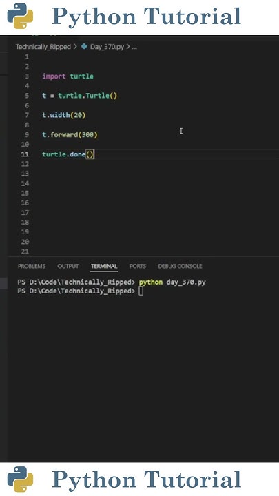 Draw Thicker Lines In Python Turtle | Python Tutorial - YouTube