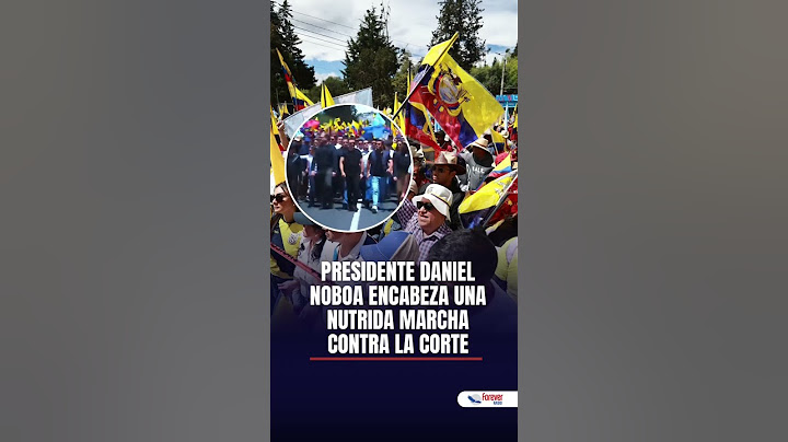 Presidente Daniel Noboa encabeza una nutrida marcha contra la Corte Constitucional