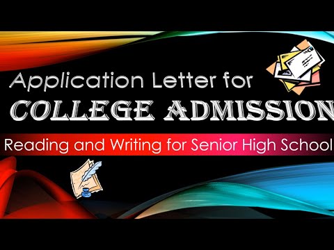 How to make an Application Letter for College Admission, Parts of a Letter, etc.