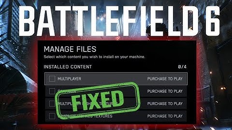 How To Fix Battlefield 6 Content Not Installed Purchase To Play Error