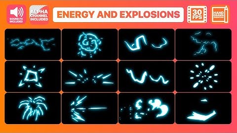 Energy And Explosion Elements Pack Stock Motion Graphics