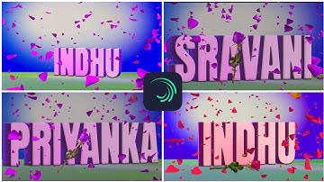 3D Title Intro Trending Nameart Video Editing in Alightmotion instagram trending Video Editing ROSE