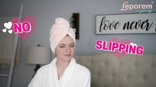 Leporem Original New Pale Pink Hair Towel Wrap