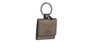 COACH Box Metallic Leather Pictureframe Key Fob SKU:8468462