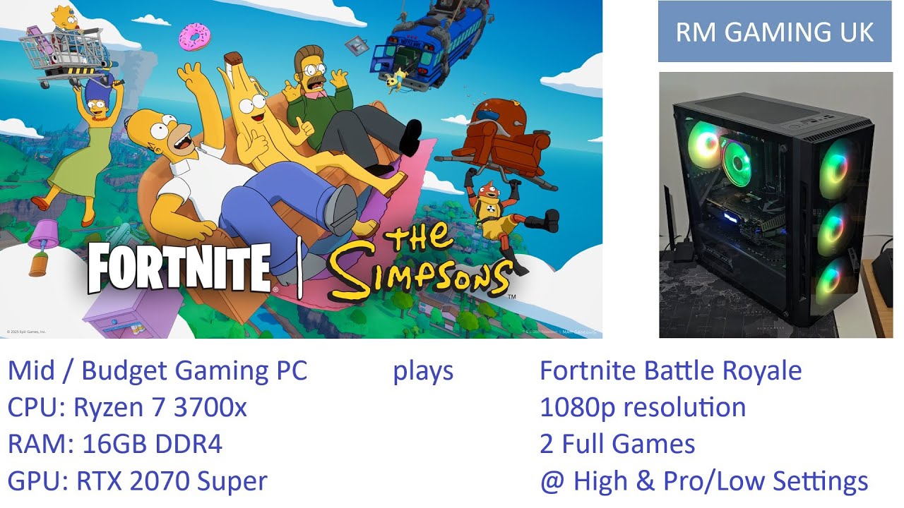 Budget/Mid PC (Ryzen 7 3700x & RTX 2070 Super) plays Fortnite