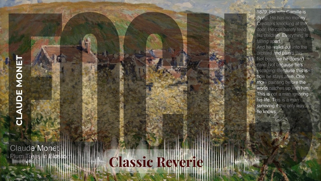 Focus - Classic Reverie with Claude Monet | Plum Trees In Blossom & others