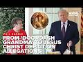 FULL GAGGLE: Trump receives delivery from 'Doordash Grandma';  addresses Jesus Christ depiction