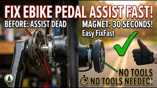 Fix Ebike pedal assist in 30 Seconds.  Magnetic Wheel Spinning and Assist not working. Easy Fix fast Wealth