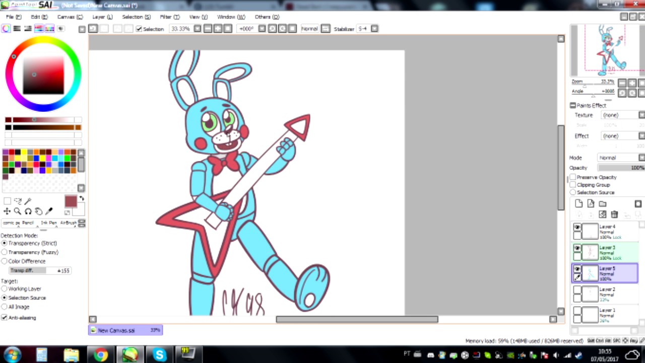 FNAF Speed art - Toy Bonnie - cheatsykoopa98