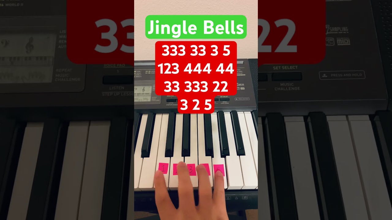 How To Play Jingle Bells Easy Piano Tutorial Shorts