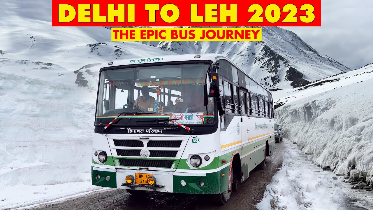 DELHI TO LEH   The incredible HRTC bus journey   2023 Edition  Travel Guide  Himbus