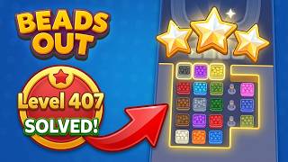 Beads Out Level 407 Walkthrough & Solution! 🟢 How to Beat Level 407 (Step-by-Step) 🧩✨