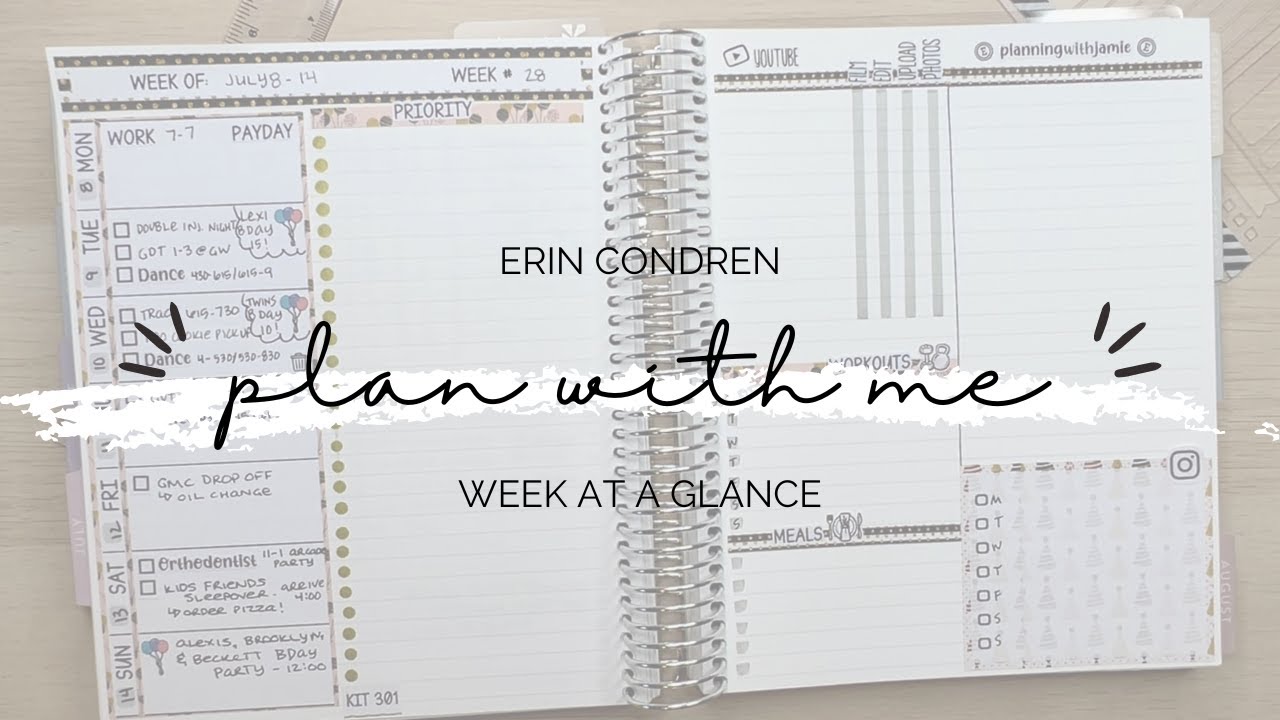 PLAN WITH ME | DAILY DUO | ERIN CONDREN | DAILY DUO PLAN WITH ME | WEEK ...
