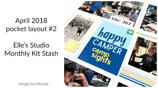 Elles Studio Stash | April 2018 Pocket Layout #2