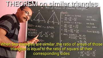 Theorem of Areas of Similar Triangles :New syllabus 10th class