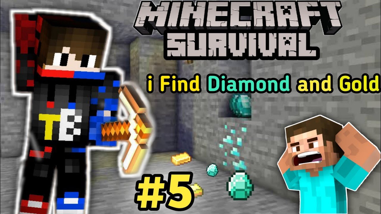 I Find Diamond and Gold | Diamond or Gold mile | Minecraft Survival ...