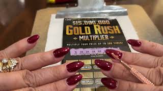 $30 - GOLD RUSH MULTIPLIER- NEW TICKET TUESDAY! FLORIDA Lottery Scratch Off ticket!    WIN!!
