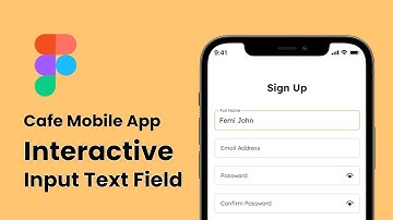 Mobile App UI Design in Figma: Login and Sign Up Screen with Interactive input field for a Cafe App.