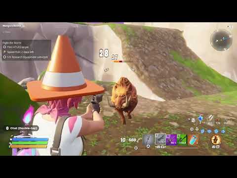 Gameplay demonstration of Fortnite: Save the World on a Lenovo IdeaPad Slim 3 14ARB8 laptop