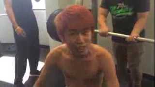 Timstar Benching 140 Kilos In The Gym Rare