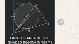 Shown below is a circle with centre O. VP = 34 cm, PR = 36 cm and RS = 17 cm. U, W, Q and S are the.