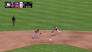 COL@CIN: De Jesus Jr. shows range, makes a nice stop
