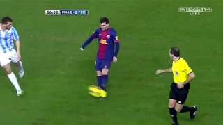 Messi Ultra Assist vs Malaga CF  - 5 Defenders Made USELESS !!