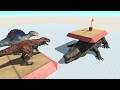 Which Dinosaur Can Jump Over the Purussaurus Bridge? | ARBS Simulation