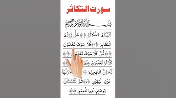 سورة التكاثر كاملة | تلاوة خاشعة تهزّ القلوب | تدبر ومعاني مؤثرة من القرآن الكريم