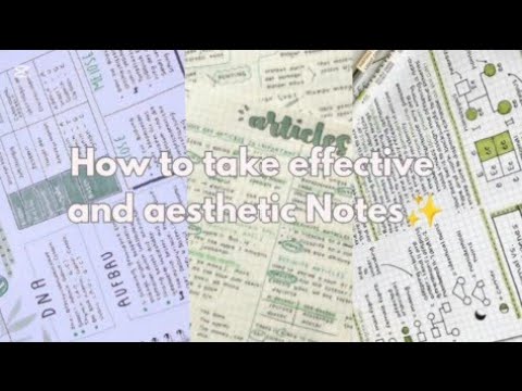How to take effective and aesthetic Notes - YouTube
