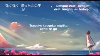 Video thumbnail of "Haruna Luna - Overfly | OST. Sword Art Online - Lirik Terjemahan"