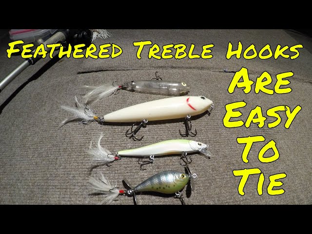 Top Water Baits How To Tie A Feathered Treble Hook 