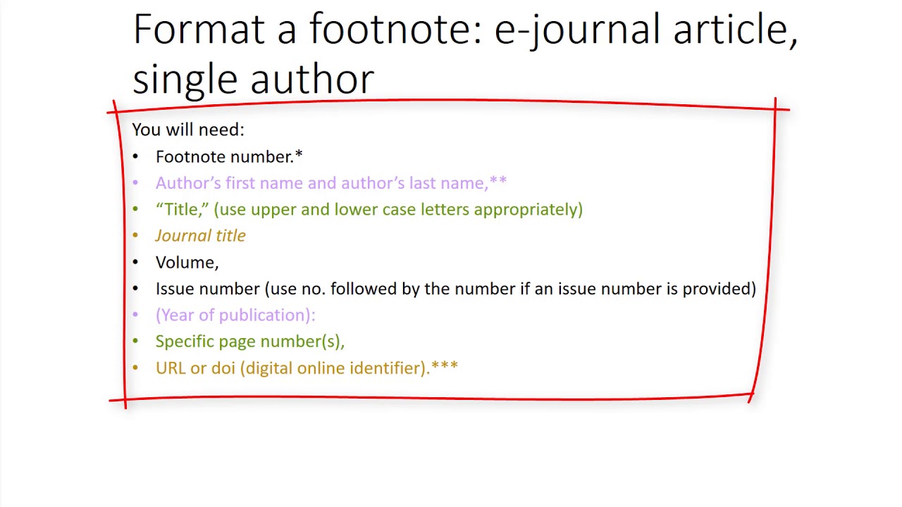 journal article footnote