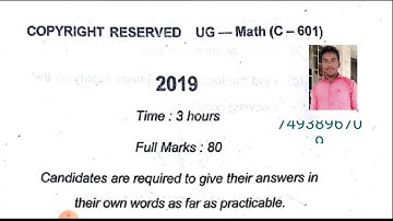 Metric space and complex analysis (sem-6) (2016-19) #BBMKU