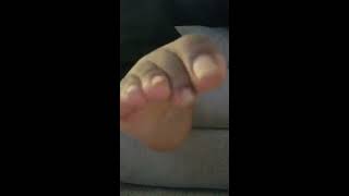 My male work feet up close