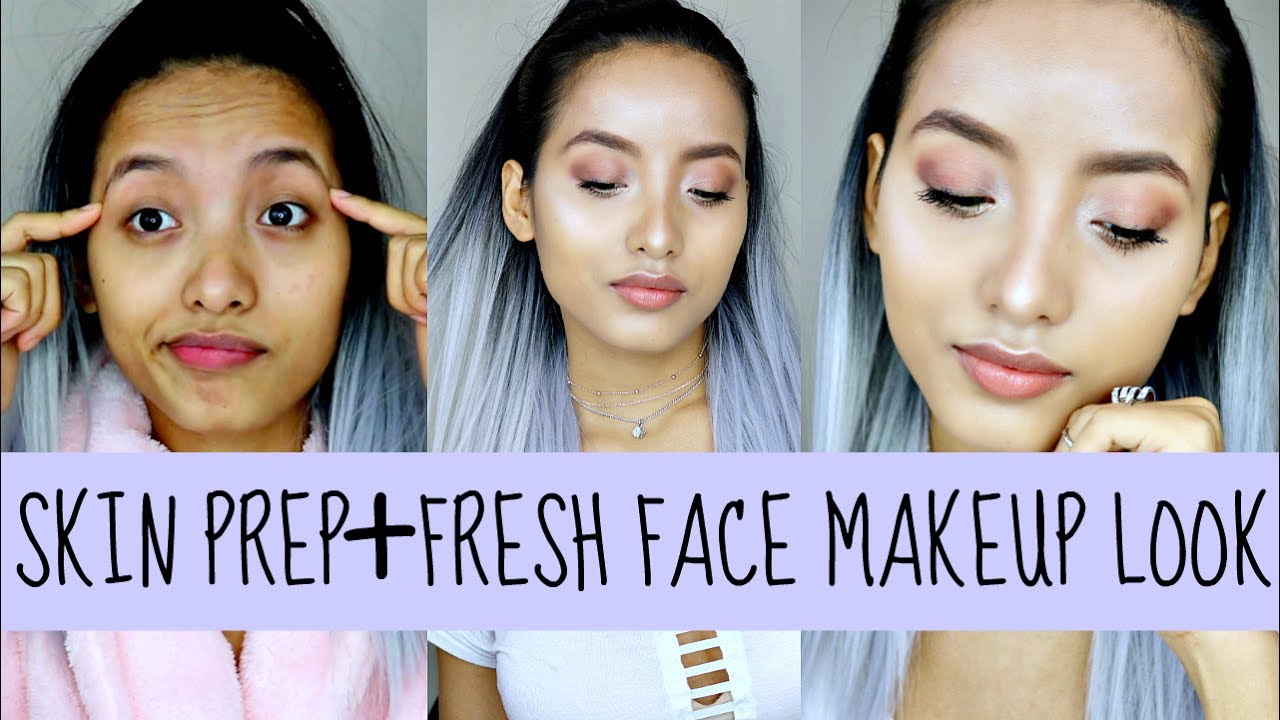 My Fresh Glowing No makeup Makeup Look + SKIN PREP/CARE ROUTINE - YouTube