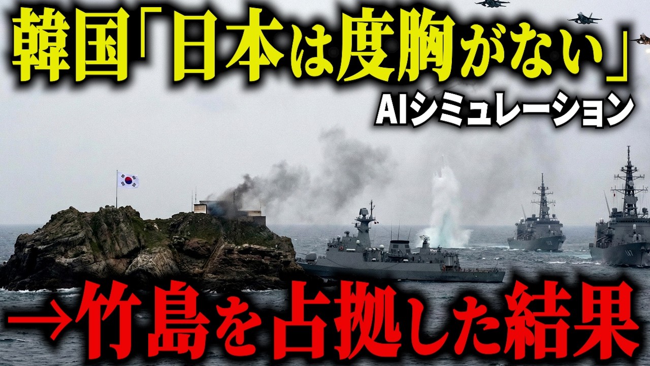 【衝撃】韓国軍が竹島を武力占拠した結果…自衛隊の「ある新兵器」で艦隊が全滅し世界が震えた！【AIシミュレーション】