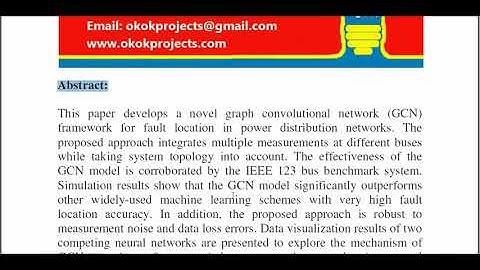 Fault location in power distribution systems via deep graph convolutional networks