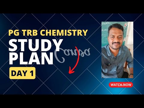 PG TRB Chemistry Day 1 study plan - YouTube