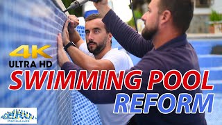 Reinforced SWIMMING POOL membrane installation time-lapse