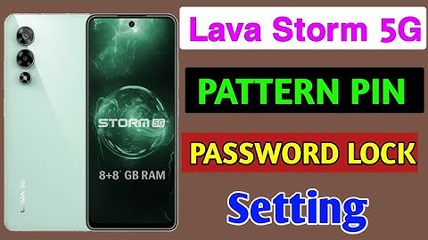 Lava Storm 5g me Screen lock kaise lagate/How to set screen Pattern Lock In lava storm 5g