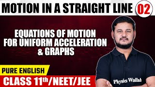 MOTION IN A STRAIGHT LINE 02 | Equations of Motion for Uniform Acceleration & Graphs | Physics