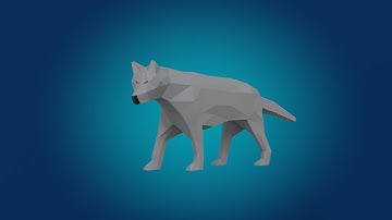 Blender Low Poly Wolf Speed Model