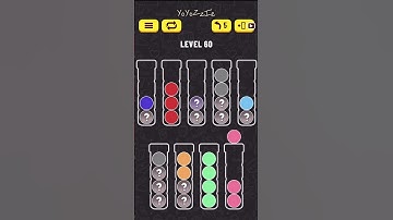 Ball Sort Puzzle Level 60 Walkthrough 🧪⚪️⚪️⚪️⁉️, #mystery level, #shorts
